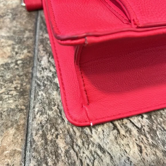 Betsy Johnson Red Animal Print Bow Satchel - Picture 5 of 14